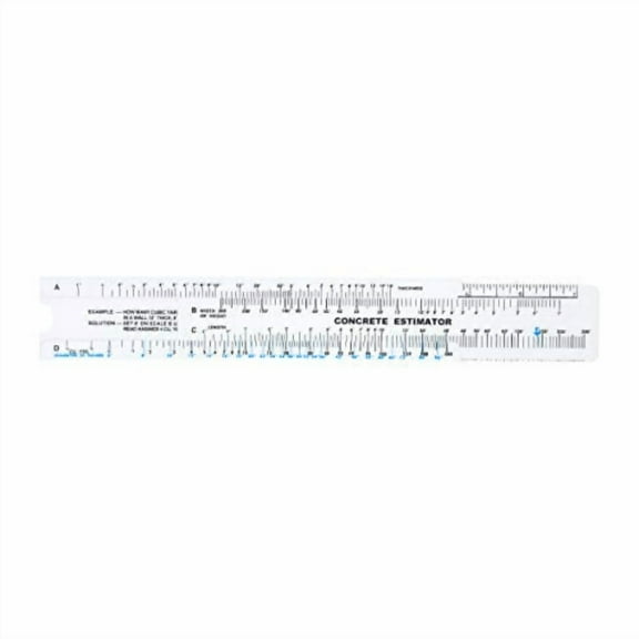 Concrete Estimator Slide Ruler 300 Yard Volume Calculator