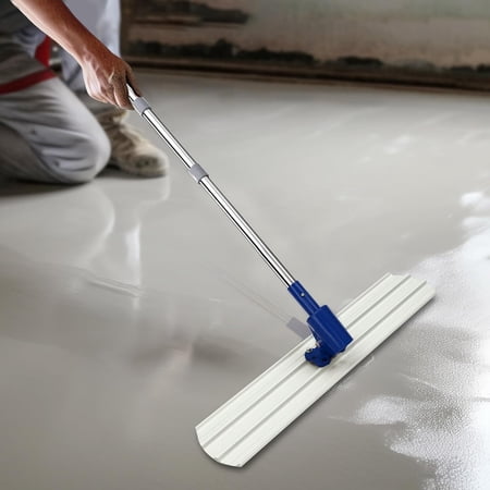 Concrete Float Tools 35 x 8" Blue Round End Titanium-magnesium Alloy Hand Float Machine Concrete Cement Surface Smoothing Tool for Industry Coating Concrete Pavements