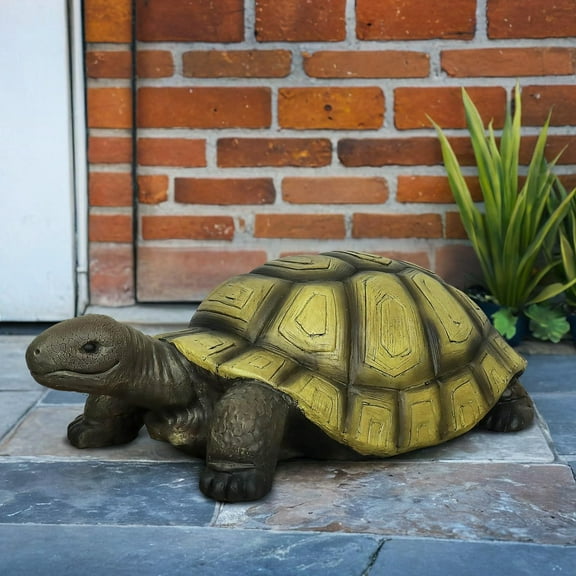 Concrete Garden Tortoise Statues - 34.2" Tortoise Statue Home Decor, Yard Outdoor Statue for Home and Garden Decor, Green