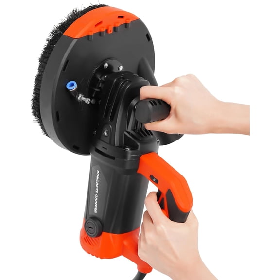 Concrete Grinder Machine, 2200W Electric Concrete Grinder Handheld Cement Grinder 7" 6 Variable Speed Concrete Grinding Machine Concrete Polishing Machine Sander