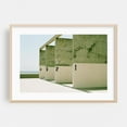 thumbnail image 1 of Concrete Horizons - Los Angeles California Photography Minimalist Architecture Coastal Beach Sailboat Ocean Seascape Oak Framed Wall Art Print 12 x 18 inches, 1 of 6