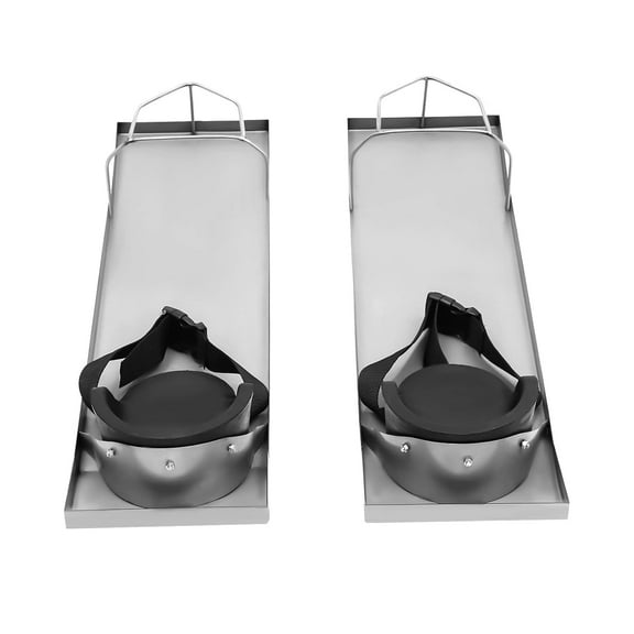 Concrete Knee Boards, 28 x 8 x 4Inch Kneeler Board Stainless Steel Kneedboards Moving Sliders w/Concrete Knee Pads & Board Straps for Cement and Concrete Finishing