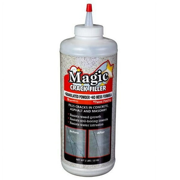 Concrete Magic Crack Filler 2.5 lb. Bottle - Ultimate Solution for Concrete and Masonry Cracks - Easy Application to Keep Surfaces Strong and Lasting!