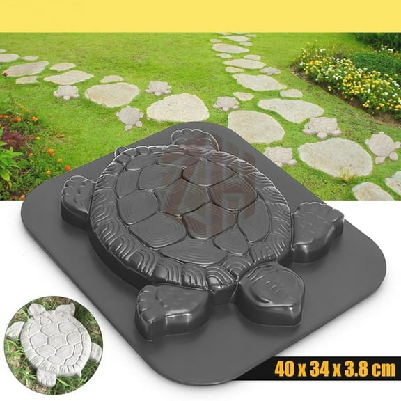 Ueetek-Concrete Mold Tortoise Concrete Cement Mould Walk Stepping Stone for Garden Lawn Paving Pavement