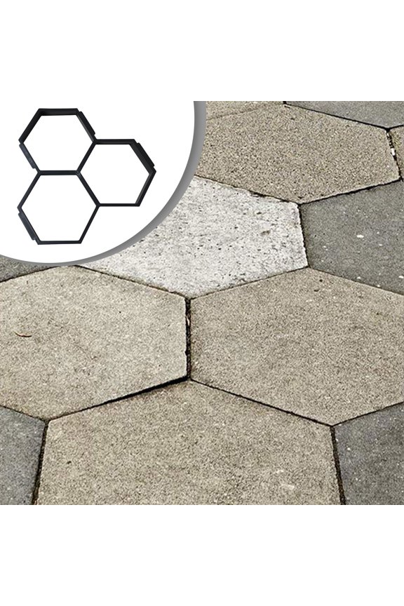 Concrete Molds and Forms, Plastic Paver Tool for Garden Paths, Walkways, Patios, Lightweight Reusable Mold for Outdoor Construction, Easy to Use, Model D