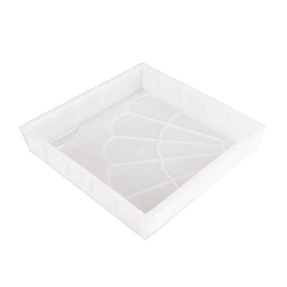 Concrete Molds for Walkways, Paver Molds for Concrete, 12X12 In, Plastic, Fan Pattern, Stepping Stone Molds, Backyard Patios, White, 1 Pc