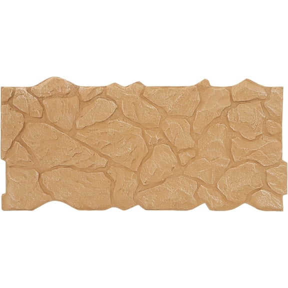 Concrete Pattern Faux Stone Texturing Skin Quick Imprinting PU Concrete Stamp Mat Slate Seamless Texture 3D Stone Wall Panel for Intdoor Outdoor Interior Exterior Decor (Light Brown)