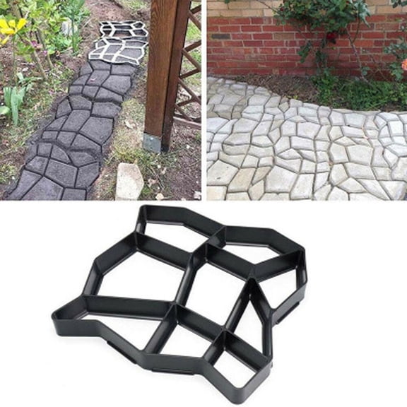 Concrete Paver Mold for Cement Stone, Reusable Plastic Mold 36X36Cm, Realistic Natural Texture for Garden Paths, Patios, Courtyards, Landscaping Projects