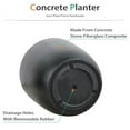 thumbnail image 1 of Concrete Planter Outdoor Indoor, Large Cement Plant Pots for Trees Flowers (Black, 18 inch), 1 of 6