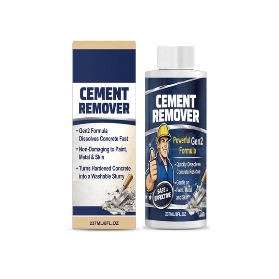 Concrete Residue Remover 237ml, Powerful Cement Dissolving Cleaner, Mild Formula Patio Stain Eraser, Construction Site Mortar Wash Solution, Driveway Tool Maintenance