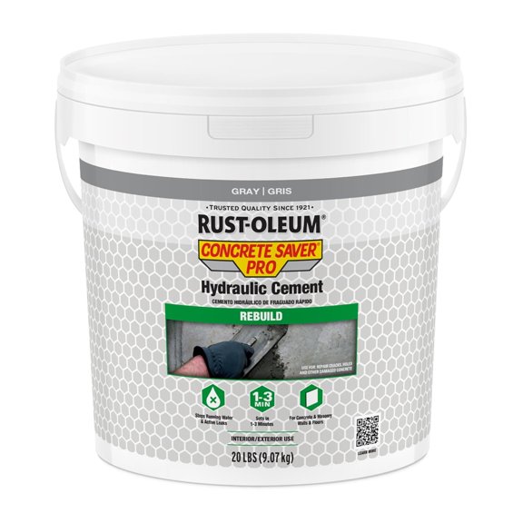 Concrete Saver Pro Hydraulic Cement, 20 lb, Gray