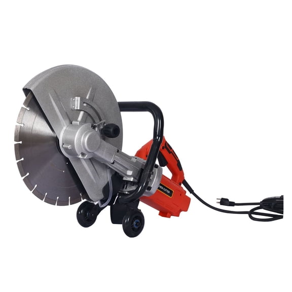 Concrete Saw 14 Inch - Electric Cut Off Saw Wet/Dry Diamond Blade Cutter 3000W with Water Line & Blade