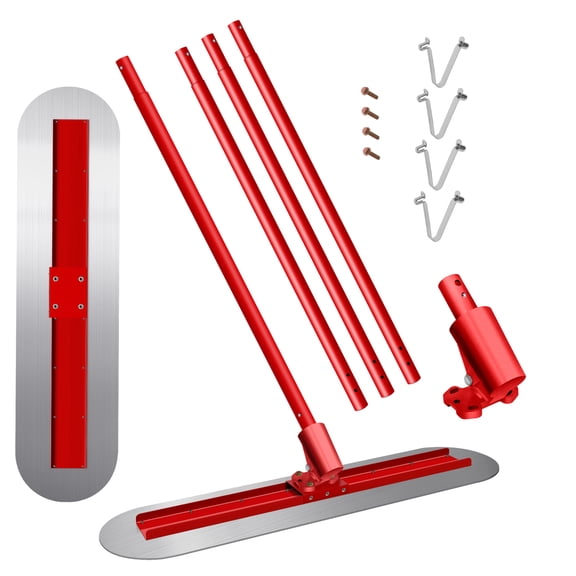 Adjustable Bull Float, 47.2 L11.8 W Push Pull, Steel Powder Coated, Concrete Screed Float, Concrete Finishing Tool, Built for Driveway, Patio, Garage