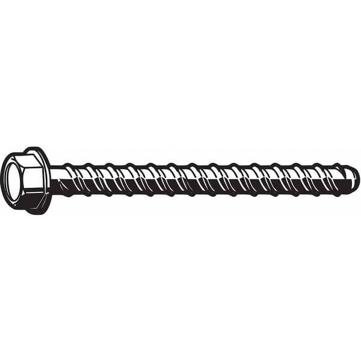 Concrete Screw, 5/8" Dia., Hex, 6 in L, Steel Zinc Plated, 10 PK U70520.062.0600