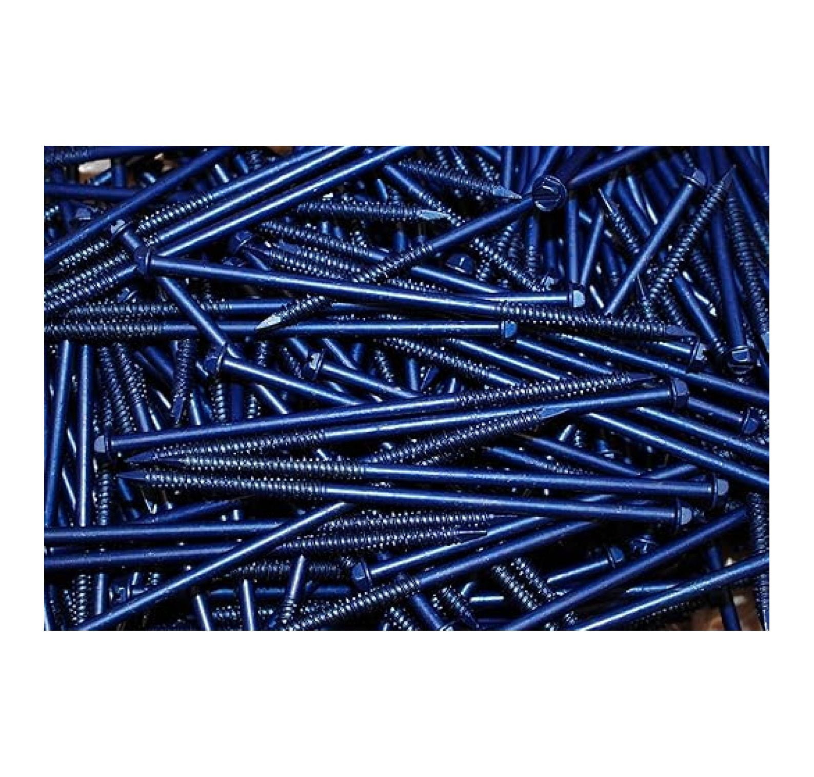 30 Pack 1/4" X 6" Hex Head Concrete Screws - Blue Carbon Steel Anchors For Masonry & Brick