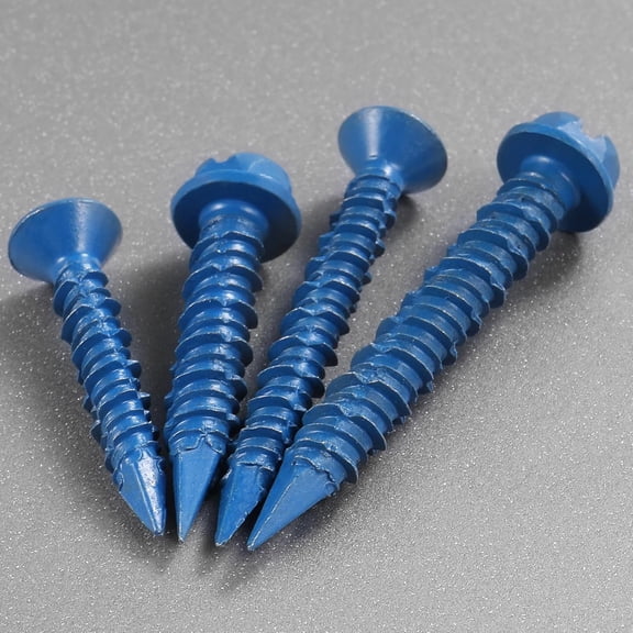 Concrete Screws, Hex Head Screw Anchor with Drill Bit, for Masonry, Block, Brick, Cement, Stucco, Diamond Point