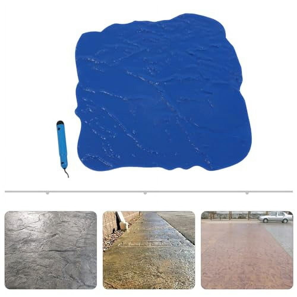 36x36 Inch Concrete Seamless Stamp Mat & Edge Trimmer - PU Texturing Skin For Patio, Driveway & Pool Deck Stamping