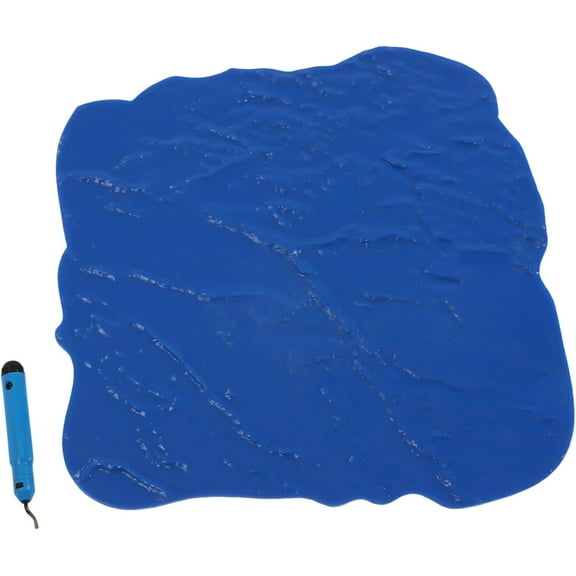 Concrete Seamless Stamp Mat, Seamless Concrete Texturing Skin, Fractured Thin Slate Pattern Floppy Mat, 36" X 36"