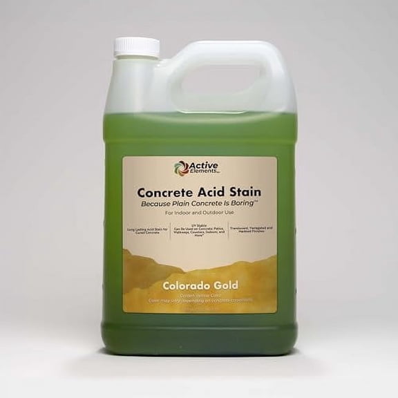 Concrete Stain Acid Stain for Coloring Concrete Colorado Gold (Golden Yellow) 1 Gallon$$Tools & Hardware Other
