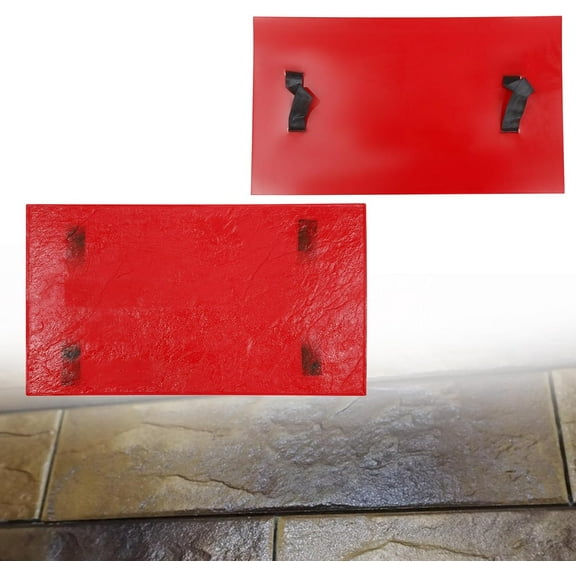 Concrete Stamp Mats, 27.5*15.7 inches Concrete Texture Skin Molds Slate Stone Texture Mat, Texturing Tile Pattern Decorative PU Texture Mat w/Handle for Walls Floors Driveways Swimming Pool