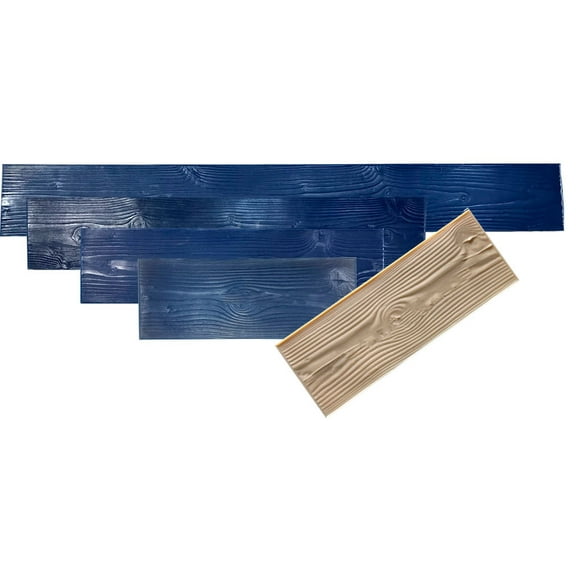 Concrete Stamp Set of 5 mats 9" Wood Plank . Wood texture Stamp Mat SM 5000 S.