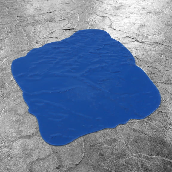 Concrete Stamps Blue Concrete Texture Mat Slate Pattern Pressure Mold Stamping Tool with Edge Trimmer for Imprinting Concrete