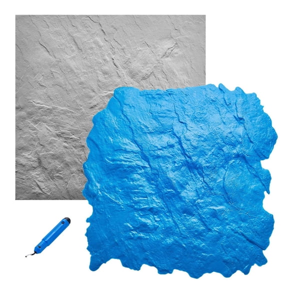 Concrete Stamps Mat 18x18in - Polyurethane Concrete Texture Skin for Patio, Floor & Countertop - Realistic Stone Pattern