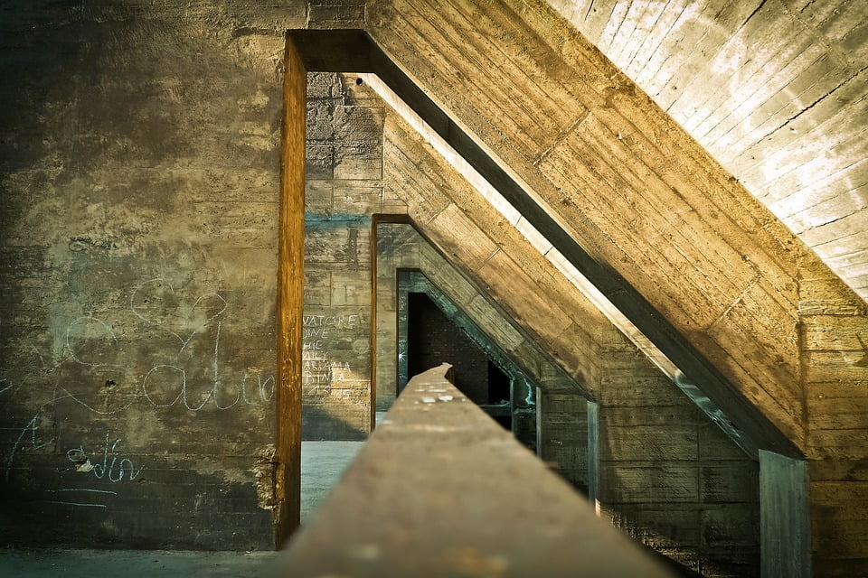 Concrete Structure Facade Building Architecture Laminated Poster