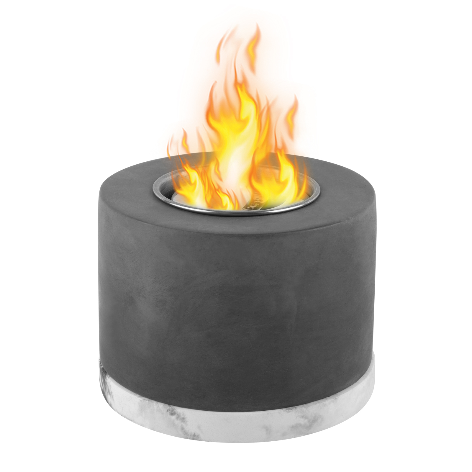 Concrete Table Top Fire Pit, Portable Tabletop Fireplace for Garden