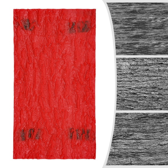 Concrete Texture Mold, Wood Grain Cement Texture Wall Mold Concrete Mold Rectangle Red PU Concrete Mold