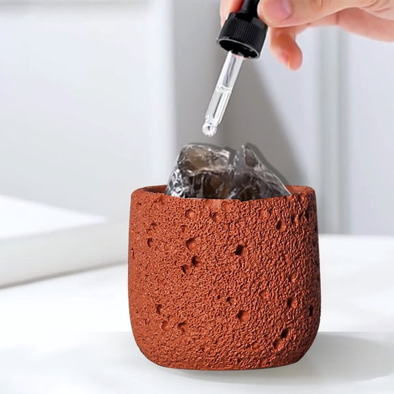 Concrete Texture Scented Candle Cup Empty Cement Container, Wide Mouth DIY Aroma Diffuser Vessel – Modern Minimalist Home Decor Gift for Homemade Candles or Oils