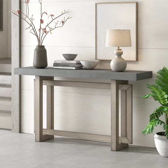 Concrete Top Console Table with Sophisticated Design for Primary Living Areas