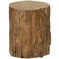 thumbnail image 1 of Concrete Tree Stump Stool: Indoor/Outdoor End Table with Natural Wood Grain Finish, 1 of 9