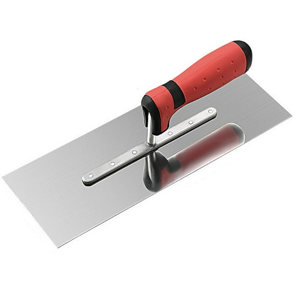 Concrete Trowel,Happon 11" x 4" Squared Stainless Steel Flat Finishing Trowel, Concrete Cement Drywall Plastering Masonry Tile Trowel Construction Hand Tools with Comfort Rubber Handle