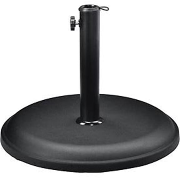 Concrete Umbrella Base - Black - 33 lbs Capacity - Round Design