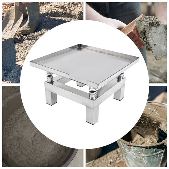 Concrete Vibrating Table 13.78x13.78 Inch, 3000-3600 RPM Electric Cement Compaction Table, Stainless Steel Vibrator Platform with All-Copper Motor, 22 Lbs Load Capacity for Lab Testing & Constructi