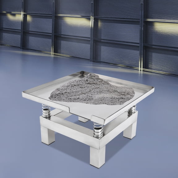 Concrete Vibrating Table 13.78x13.78 Inch, 3000-3600 RPM Electric Cement Compaction Table, Stainless Steel Vibrator Platform with All-Copper Motor, 22 Lbs Load Capacity for Lab Testing & Constructi