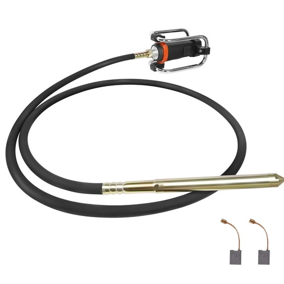 1500W Hand Held Electric Power Concrete Vibrator,16000 RPM Portable Construction Insert Vibrator,Uses 14-3/4" Long Shaft Air Bubble Removal Leveling Tool