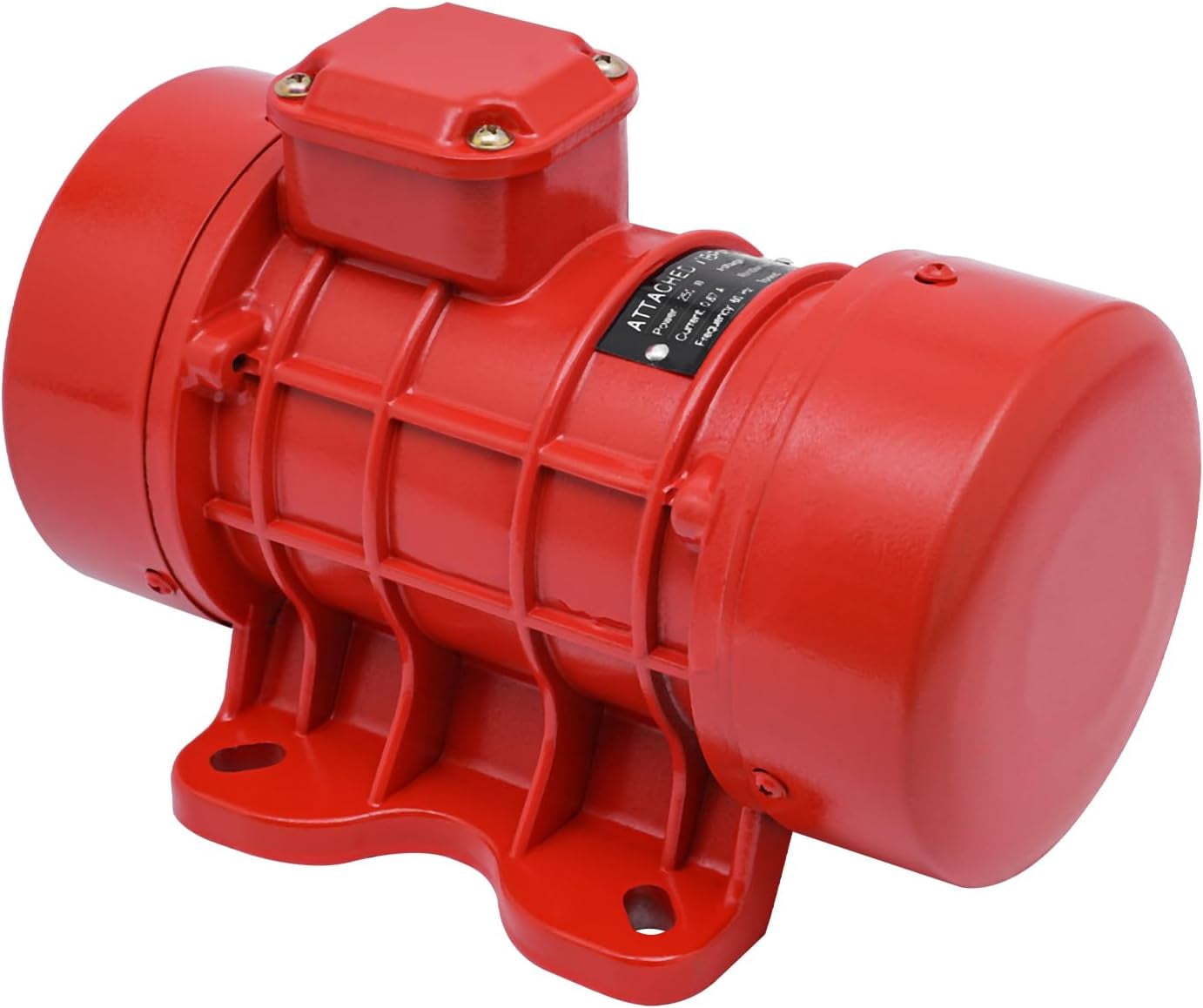 Concrete Vibrator Motor, 110V 250W Single Phase Concrete Vibrating Motor 3500RPM Electric Vibrators Shaker Table for Mining, Metallurgy, Coal, Electric Power (Red)