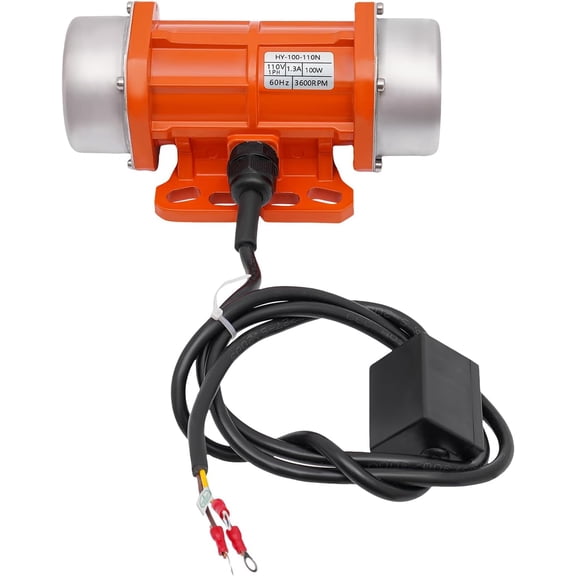 Concrete Vibrator Vibration Motor AC 110V 100W Electric Vibrating Motor Single Phase 3600 RPM Asynchronous Vibration Motor 6.6ft Cable for Shaker Table