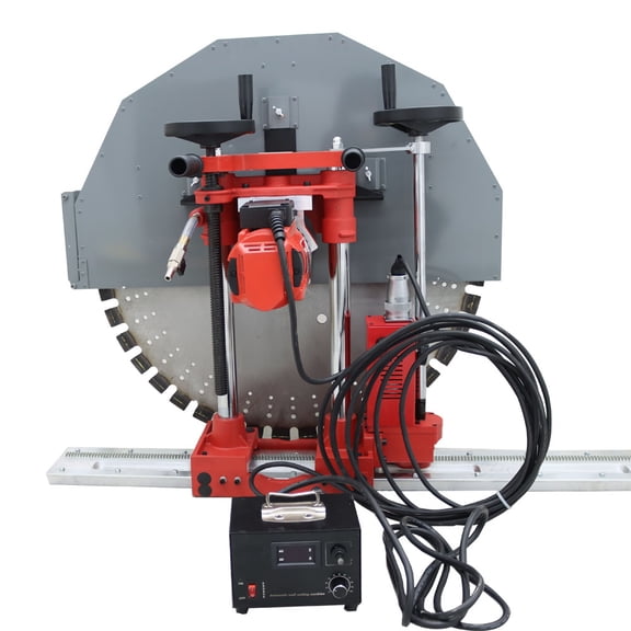 Concrete Wall Cutter Electric Slit Saw Foldable Handwheel with Digital Display 220V
