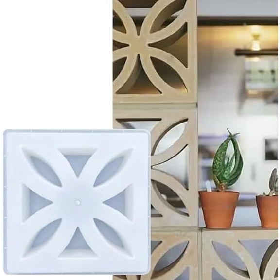 Concrete Wall Decoration Mold, DIY Cement Furniture Hollow Brick Mold, Concrete Wall Block, Easy to demold, Reusable for Architecture, Landscape beautification, and Road Engineering
