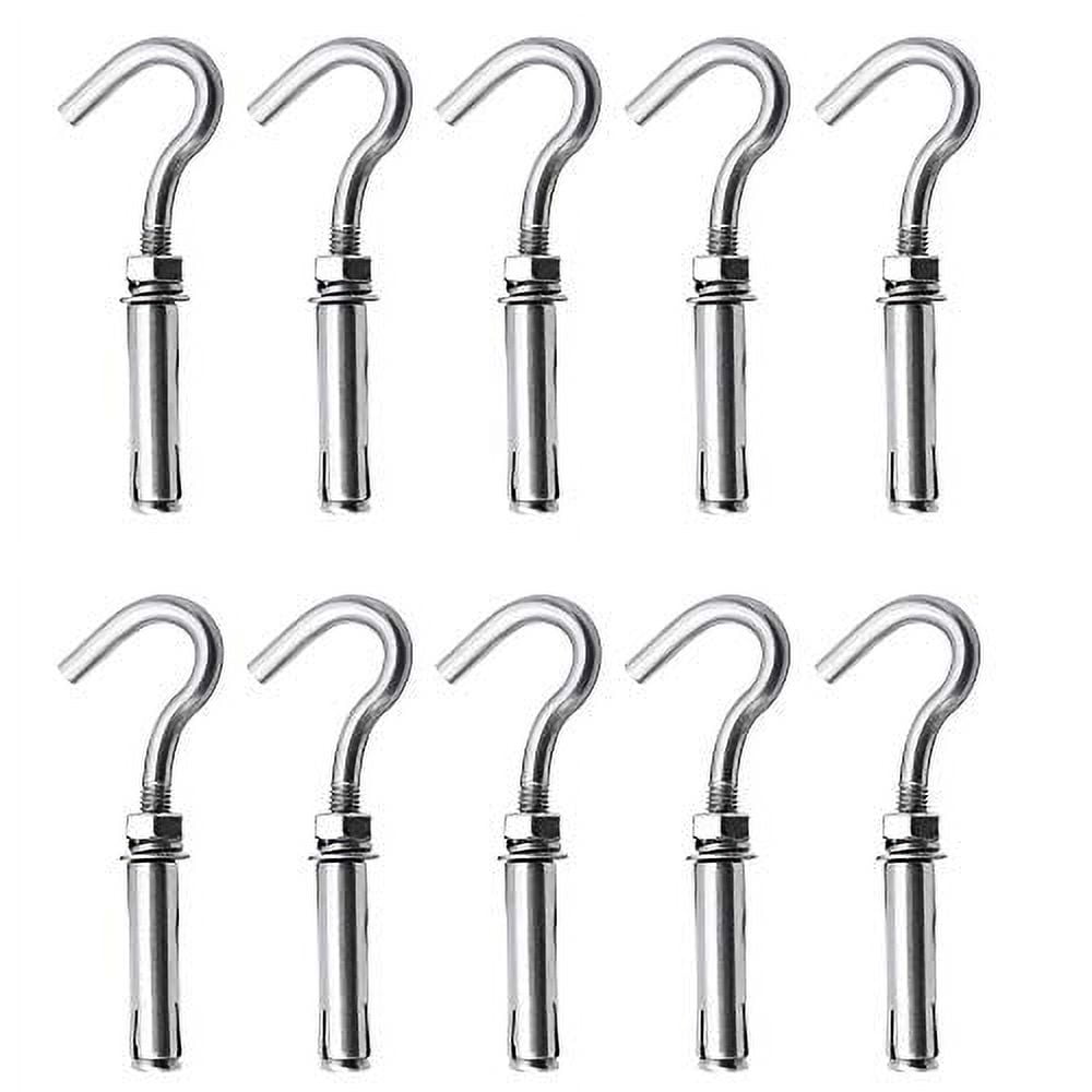 Concrete Wall Hook, 304 Stainless Steel Expansion Hook Heavy Duty Concrete Hook Open Cup Hook