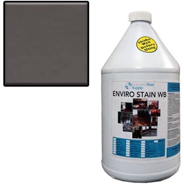 Water Based Concrete Stain - Black 1 Gallon For Floors & Surfaces
