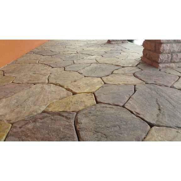Concrete molds DIY Sold 6 pcs Plastic Moulds Flagstone Casting Concrete Paving Garden Paths Stone Patio Pavers for Garden Walkway #S34