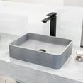 thumbnail image 1 of Concreto Stone Rectangular Vessel Bathroom Sink and Faucet in Matte Black, 1 of 7
