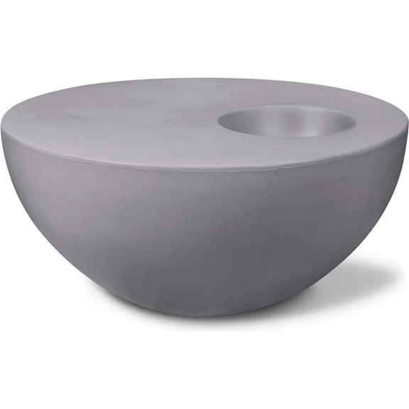 Concretti Designs B3219088 4.75 x 35.25 in. Indoor & Outdoor Palm Table - Medium - Stone Concrete
