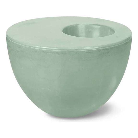 Concretti Designs B3219174 4.75 x 23.5 in. Indoor & Outdoor Palm Table - Small - Pistachio Concrete - Green