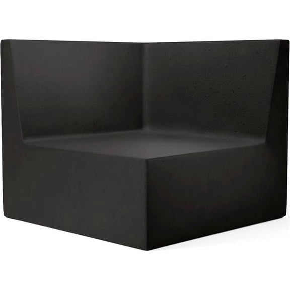 Concretti Designs B3219236 Modular Couch Corner Chair - Licorice Concrete