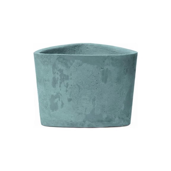 Concretti Designs B3251789 Hawthorne Indoor & Outdoor Triangular Pot Planter, Turquoise - 13 x 12.5 x 9.5 in.